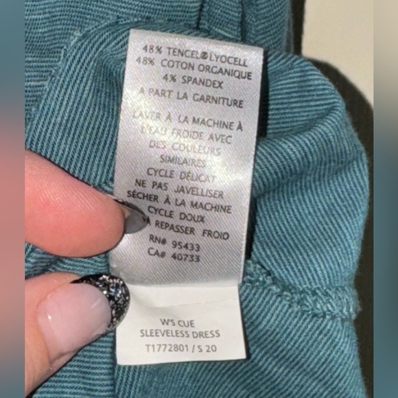 Toad & Co Cue Wrap Sleeveless Dress Teal Size Medium - Picture 8 of 8